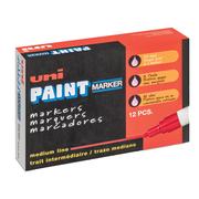 Uni-Paint Permanent Marker, Medium Bullet Tip, Red 63602